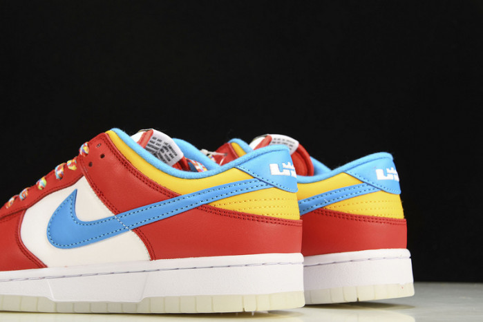 nike dunk low qs lebron james fruity pebbles dh8009-600