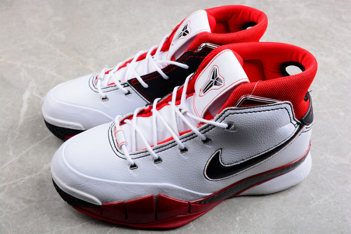 nike kobe 1 protro white black red aq2728-102