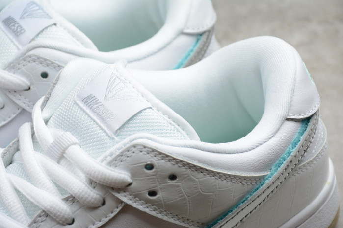 nike sb dunk low diamond S*pply co white diamond bv1310-100