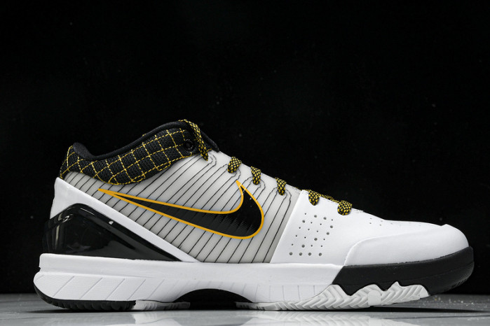 nike kobe 4 protro white black del sol av6339-101