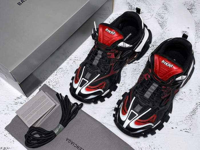 bl track trainers sneaker black red h903p081